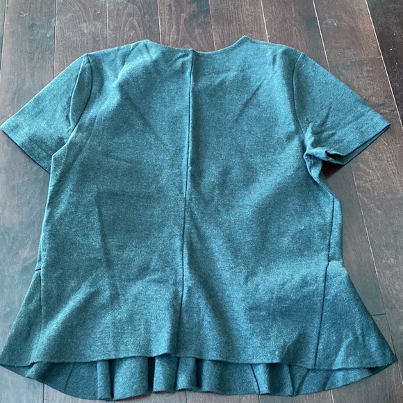 Jcrew charcoal gray peplum top - Picture 3 of 3